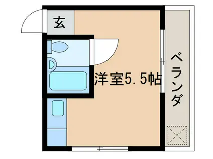 桜コーポ(ワンルーム/3階)の間取り写真