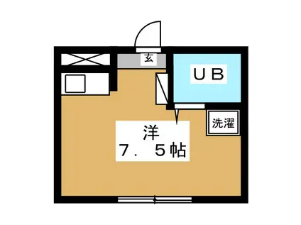 セジュールセイコ(ワンルーム/2階)の間取り写真