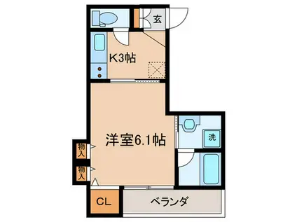 新作5丁目伊澤様計画A棟(1K/2階)の間取り写真