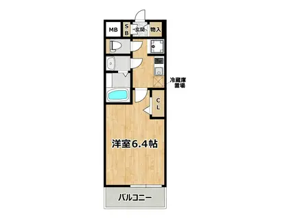 プレサンス塚本ミッドマーク(1K/4階)の間取り写真