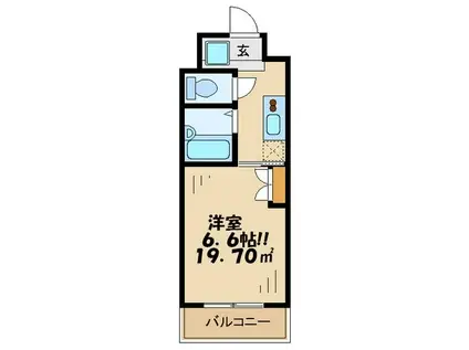 グリーンテラス国領(ワンルーム/4階)の間取り写真