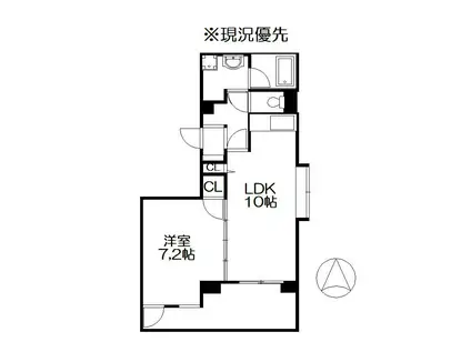 グリーンメゾン(1LDK/1階)の間取り写真