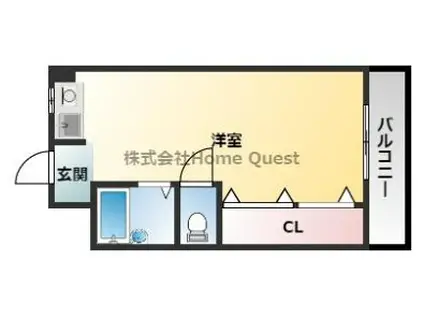 セジュール八戸ノ里(ワンルーム/2階)の間取り写真