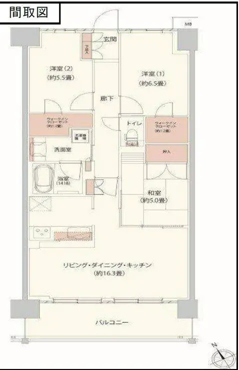 クレストフォルム柏サウスウイング 4階階 間取り