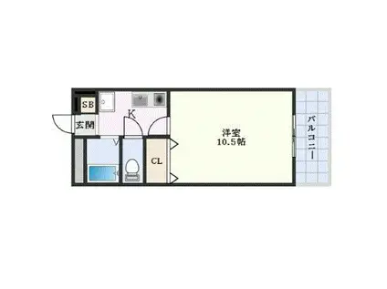 F-CITY倉敷(1K/3階)の間取り写真