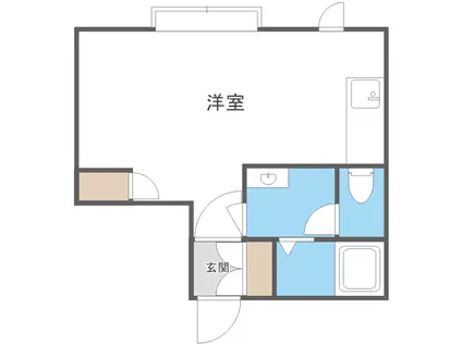 ライラックコートII(ワンルーム/2階)の間取り写真