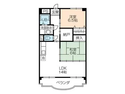 イーストパレス(2SLDK/3階)の間取り写真