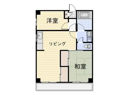 グリーンハイツ(2LDK/2階)の間取り写真