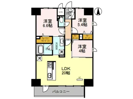 グラン ラヴィ レジデンス(3LDK/12階)の間取り写真