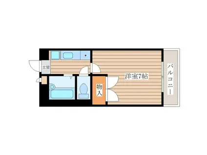 パークハイムII(1K/2階)の間取り写真