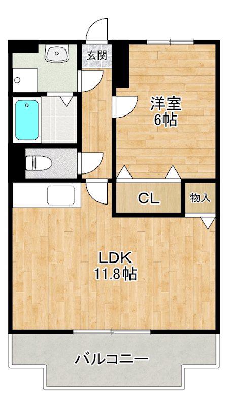 BEAUTERRACEステラ(1LDK/2階)の間取り写真