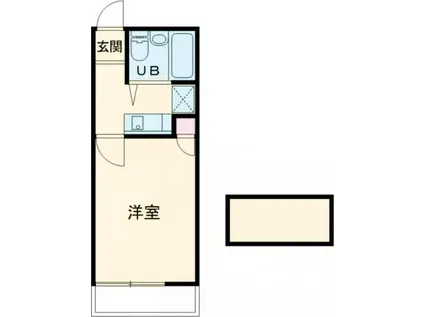 アリス行田1号館(1K/1階)の間取り写真