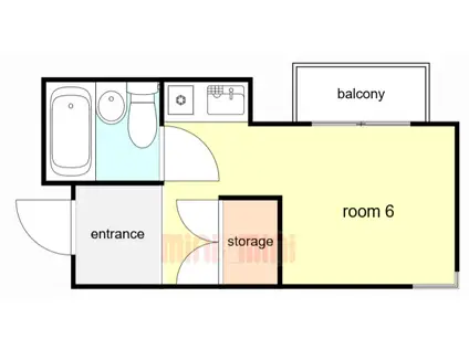 Y&I甲子園(ワンルーム/2階)の間取り写真