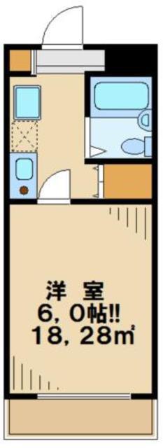檜の森ハイツ(1K/2階)の間取り写真