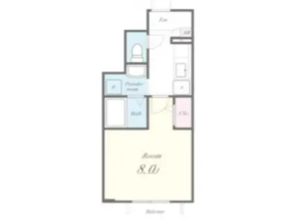 ユニベール神戸(1K/1階)の間取り写真