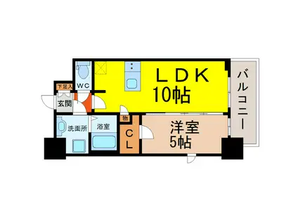 プレサンス栄ブリオ(1LDK/7階)の間取り写真
