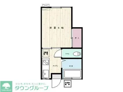 第1元町コーポ(1K/1階)の間取り写真