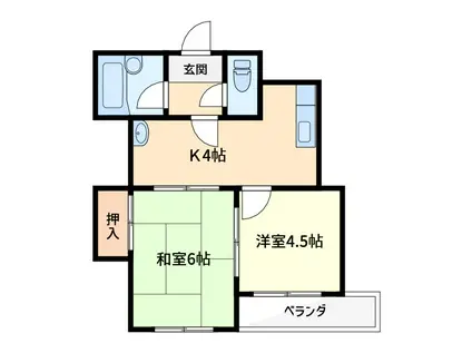 VILLA八潮(2K/3階)の間取り写真