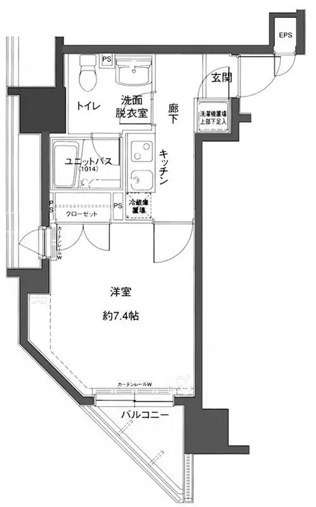 メインステージ錦糸町駅前II 7階階 間取り