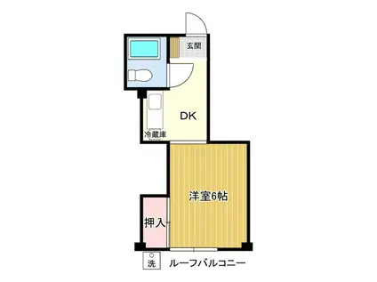 第1池田ビル(1DK/3階)の間取り写真