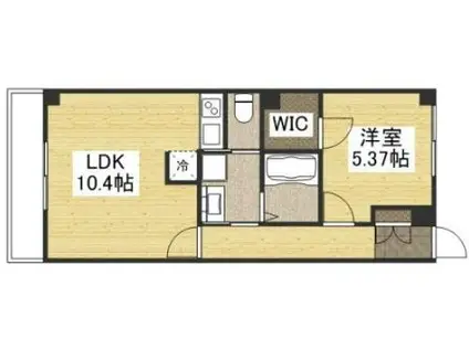 A.Z.A 鶴形(1LDK/1階)の間取り写真