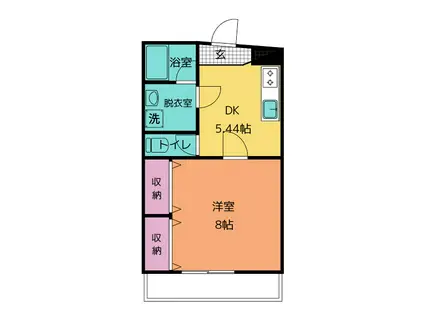 コレクションズT(1DK/2階)の間取り写真