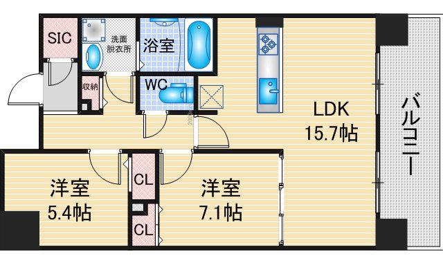 さくらHILLS ROKUBAN PLATINUM RESIDENCE(2LDK/12階)の間取り写真