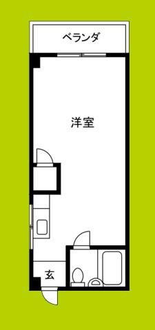 クレインズマンション(ワンルーム/2階)の間取り写真