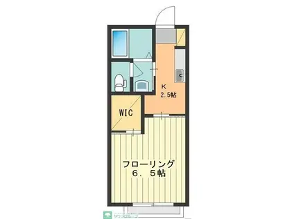 アズール(1K/1階)の間取り写真