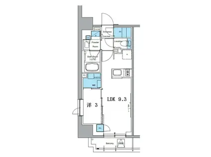 LEFOND PROGRES上野御徒町(1LDK/3階)の間取り写真