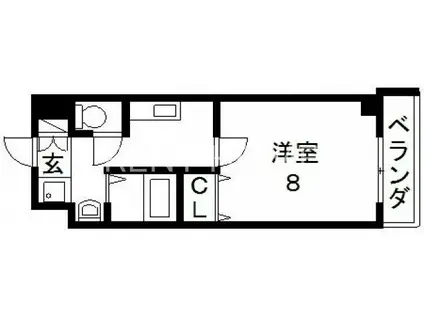 Mプラザ布施駅前(1K/7階)の間取り写真