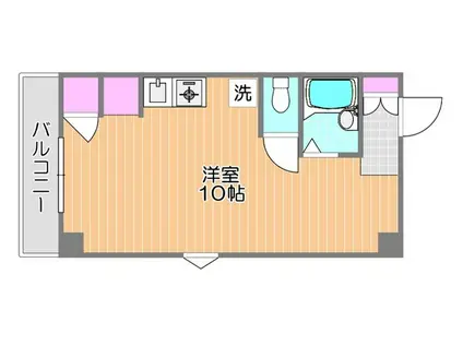 ハナハウス東山(ワンルーム/2階)の間取り写真