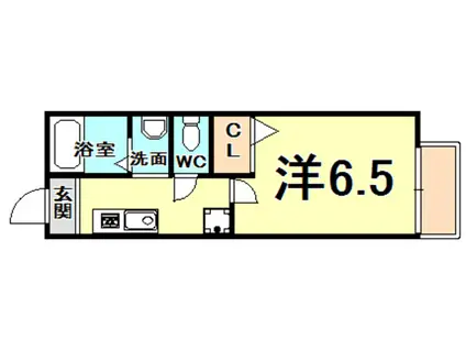 ドミール甲子園II(1K/2階)の間取り写真