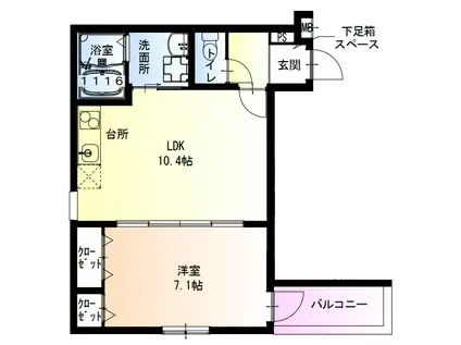 フジパレス堺北花田V番館(1LDK/1階)の間取り写真