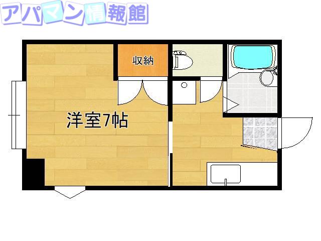 セーザン(1K/2階)の間取り写真
