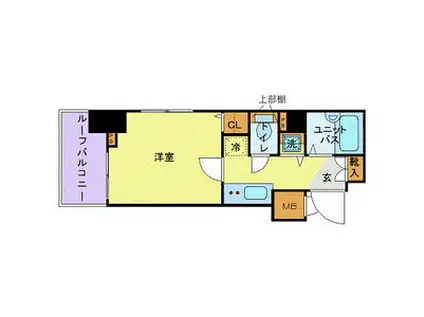 トーシンフェニックス八丁堀(1K/8階)の間取り写真