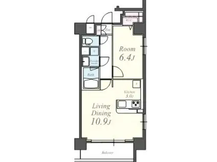 ル マノアール(1LDK/5階)の間取り写真