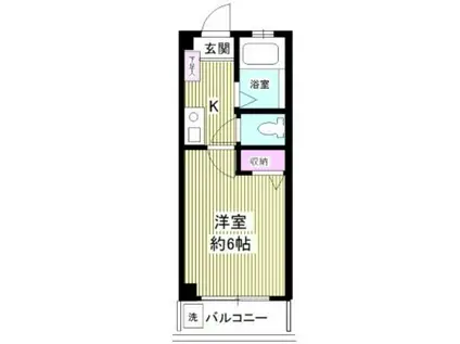 プリンセスオノ(1K/2階)の間取り写真