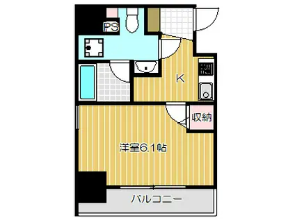 クレイシア品川戸越(1K/8階)の間取り写真