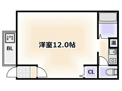 メゾンドモリタII(1K/1階)の間取り写真