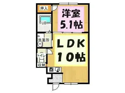 パークプラナス(1LDK/1階)の間取り写真