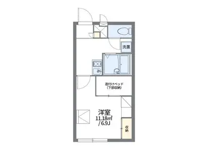 レオパレスリリー(1K/1階)の間取り写真