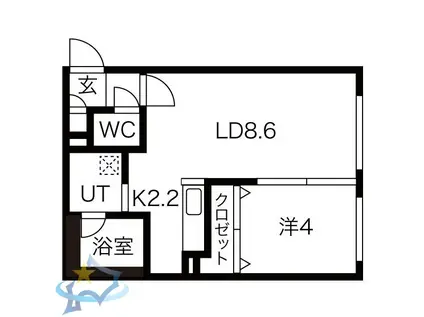 ガーベラ(1LDK/3階)の間取り写真