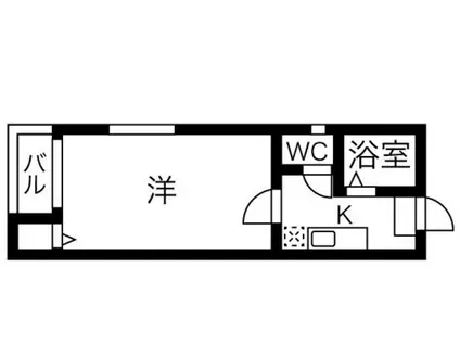 アミティエ本山(1K/1階)の間取り写真