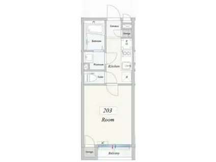 ガイア上池台(1K/2階)の間取り写真