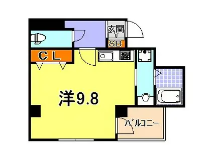 GENOVIA世田谷砧II(ワンルーム/6階)の間取り写真