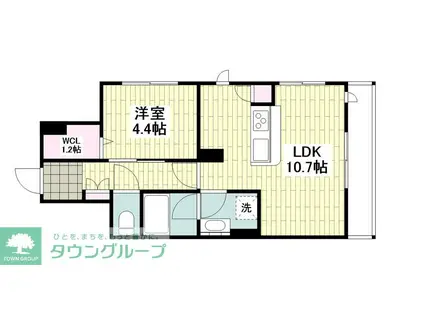 フェリーチェ 湘南台(1LDK/3階)の間取り写真