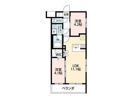 エクサ・スタチオ(2LDK/3階)の間取り写真