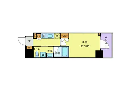 ステージグランデ八王子3(1K/3階)の間取り写真