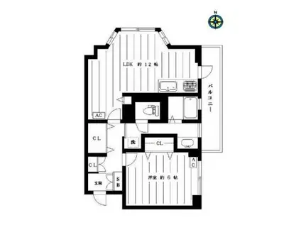 FIRST浅賀(1LDK/5階)の間取り写真